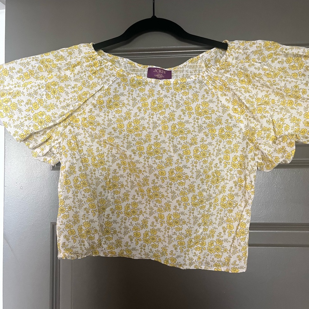 J. Crew Liberty Yellow Floral Women's Top